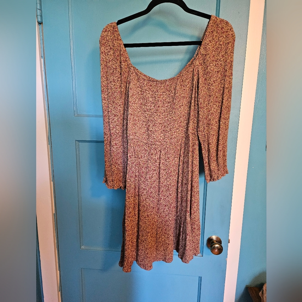 BeCool Ditzy Floral 3/4 sleeve dress size L